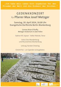 Plakat Konzert Metzger